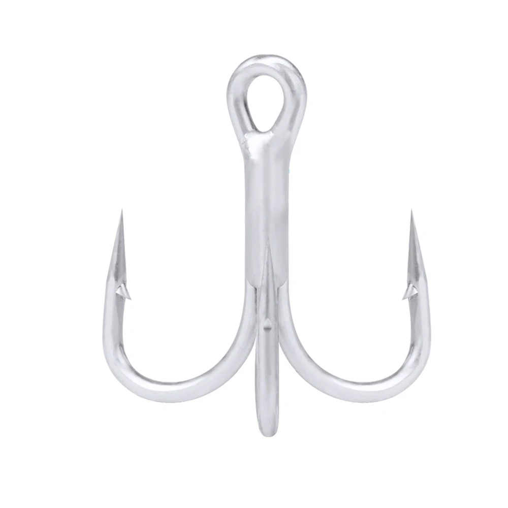 

10pcs Fishing Hook High-Carbon High Strength 3X Steel Matte Tin Treble Hook For Saltwater Lake River Sea Fishing Accessories