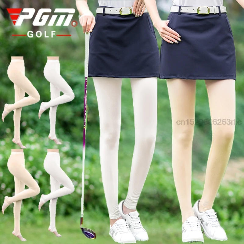 PGM High Elastic Legging Stocking Women Sunscreen Panty-hose Golf Pants Outdoor UV-proof Thin Smooth long leg Socks Light Thin