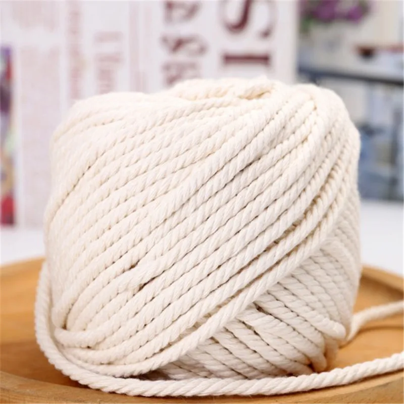2 мм 4 5 6 веревка макраме витая нить хлопчатобумажный шнур для ручной работы