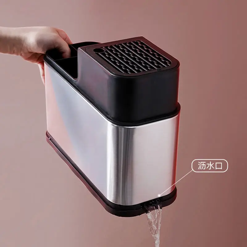 home stainless steel knife holder drawer knives forks spoons storage rack knife stand cabinet tray kitchen cultery organizer free global shipping