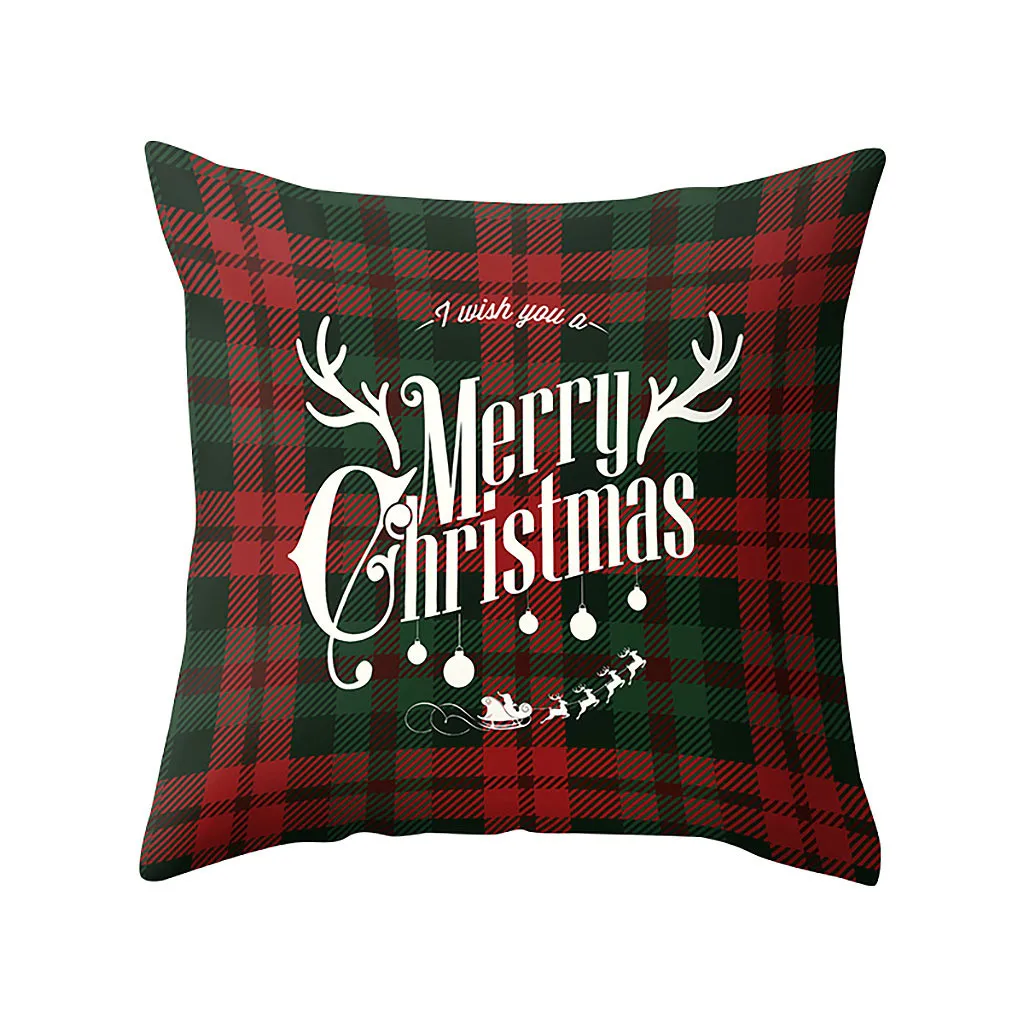 Наволочка с рождественским принтом полиэстер домашний декор для автомобиля 45X45