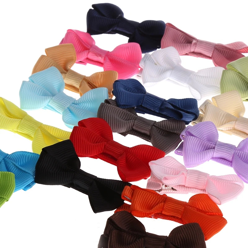 

20Pcs Cute Hair Bows Boutique Alligator Clip Grosgrain Ribbon For Girl Baby Kids