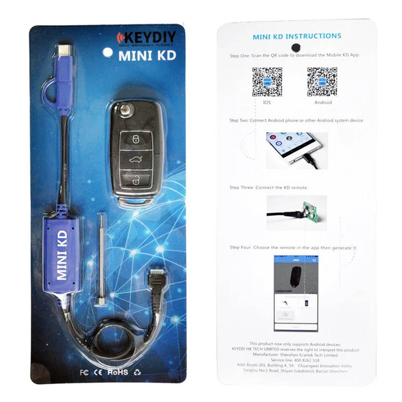 

KEYDIY Mini KD Key Generator Remotes Generator for Android & IOS System