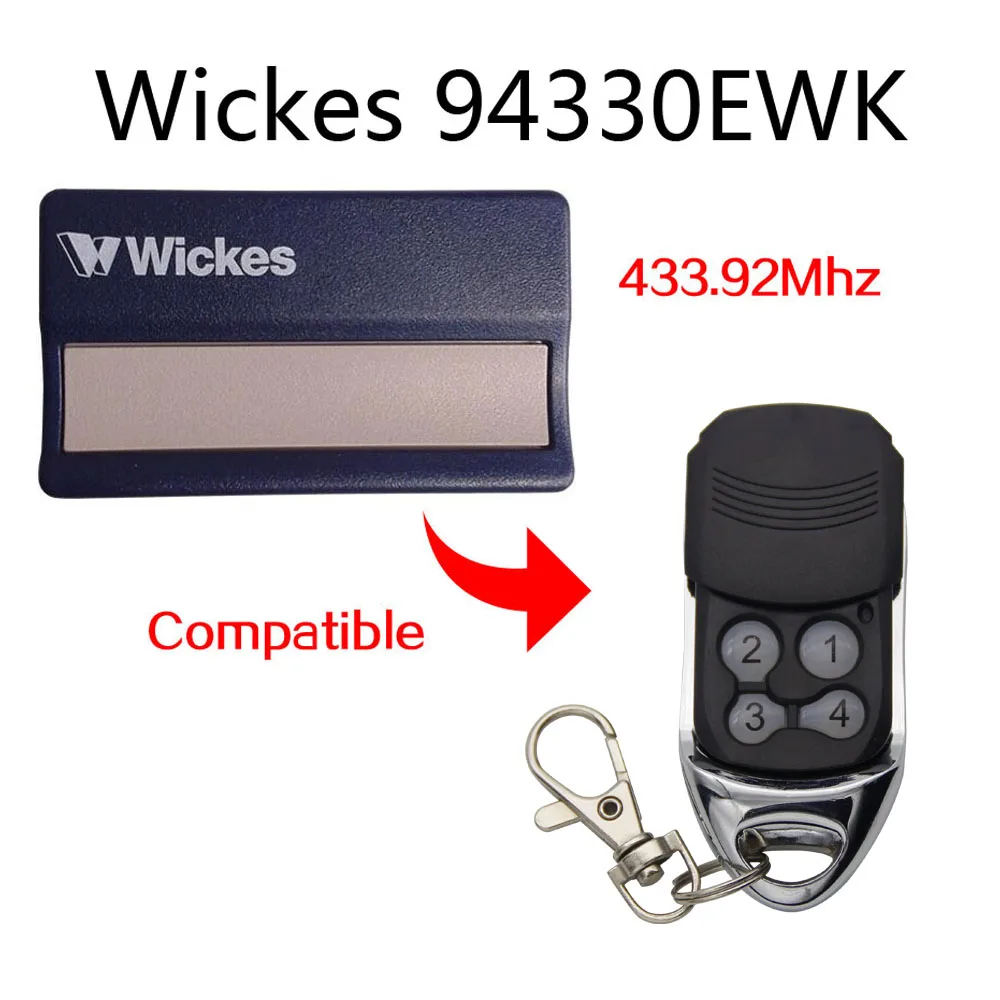 

WICKES 94330EWK пульт дистанционного управления 433 МГц совместимый Сменные ворота для гаражных дверей Wickes 94330ewk пульт дистанционного управления
