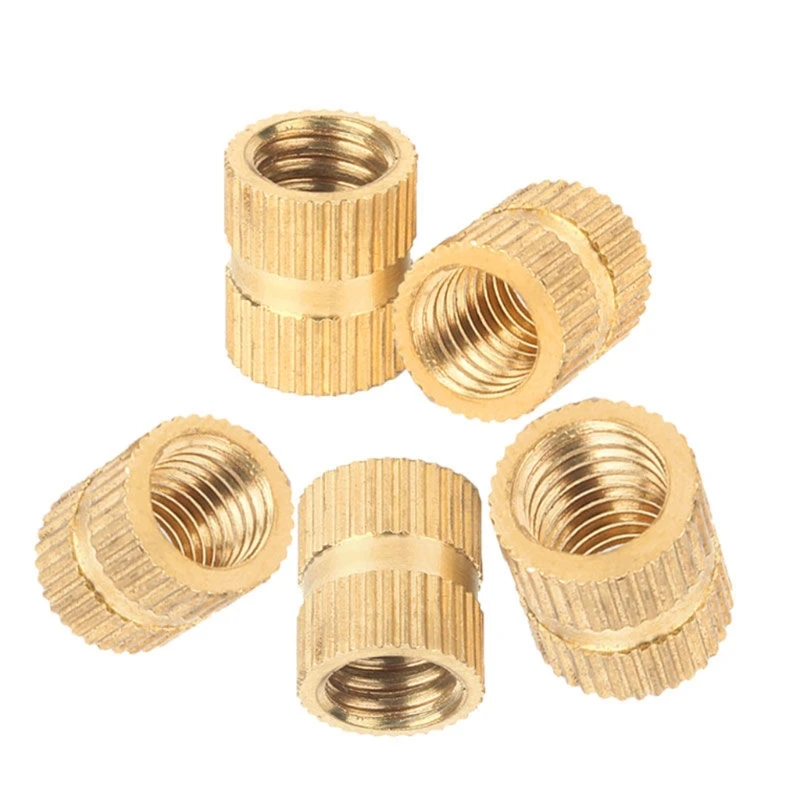 

330Pcs Female Thread Knurled Nuts M2 M3 M4 M5 Brass Threaded Insert Round Injection Moulding Knurled Nuts Wholesale