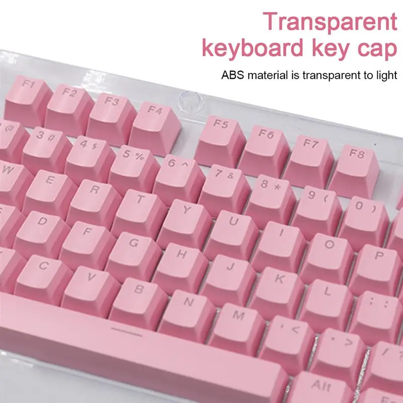 

104pcs Keycaps Set ABS Plastic Esports Gaming Light Transmission Keycaps Mechanical Keyboards Key Caps Replacement Parts