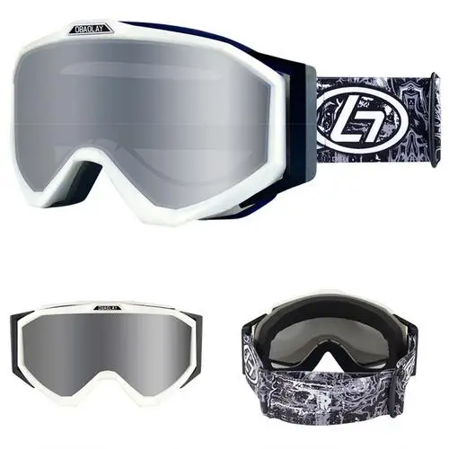 Новые мужские и женские лыжные очки двойные Анти туман какао близорукость зимние