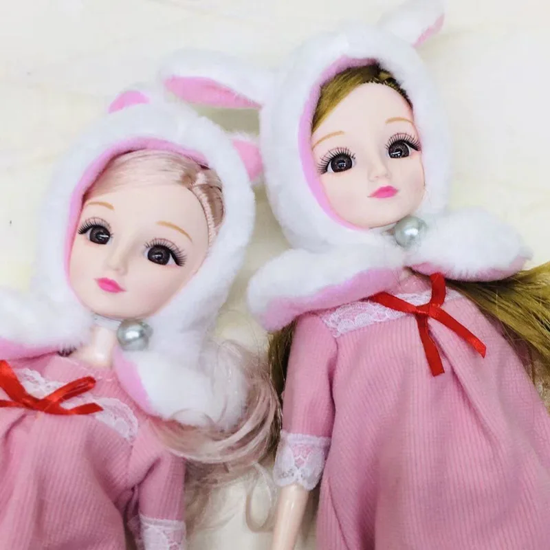 30 см кролик кукла полный комплект 1/6 BJD с одеждой случайный шляпа кошка/кролик