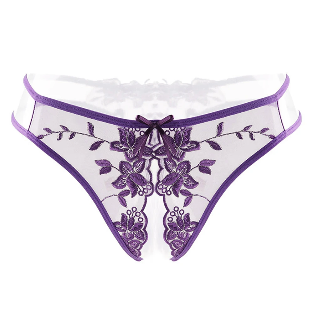 Женские сексуальные трусики с открытой промежностью женские цветочные