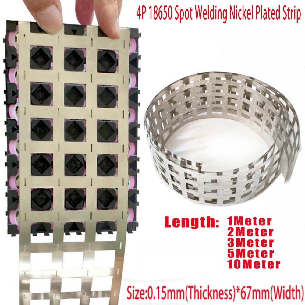 

Nickel Strip 4P 0.15*67mm Nickel-plated Strip For 18-650 Lithium Battery Welding Tape High Purity Nickel Belt 1M 2M 3 M 5M 10M