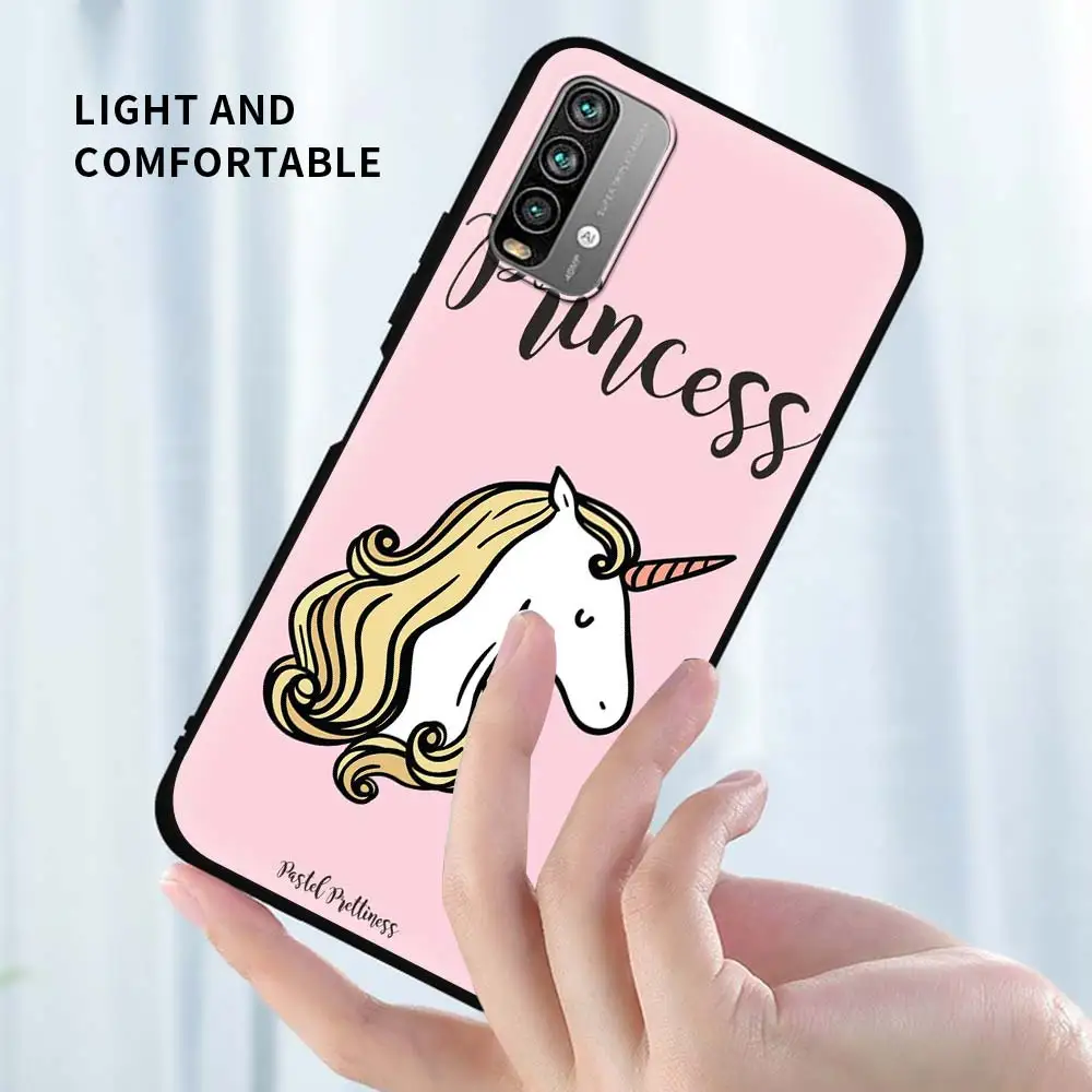 

Rainbow Horse Phone Case for Xiaomi Redmi Note 9S 9 8 Pro 8T K20 Funda 9 9A 9C 9i 8A 7A 6A Silicone Cover Back Coque Capa Shell