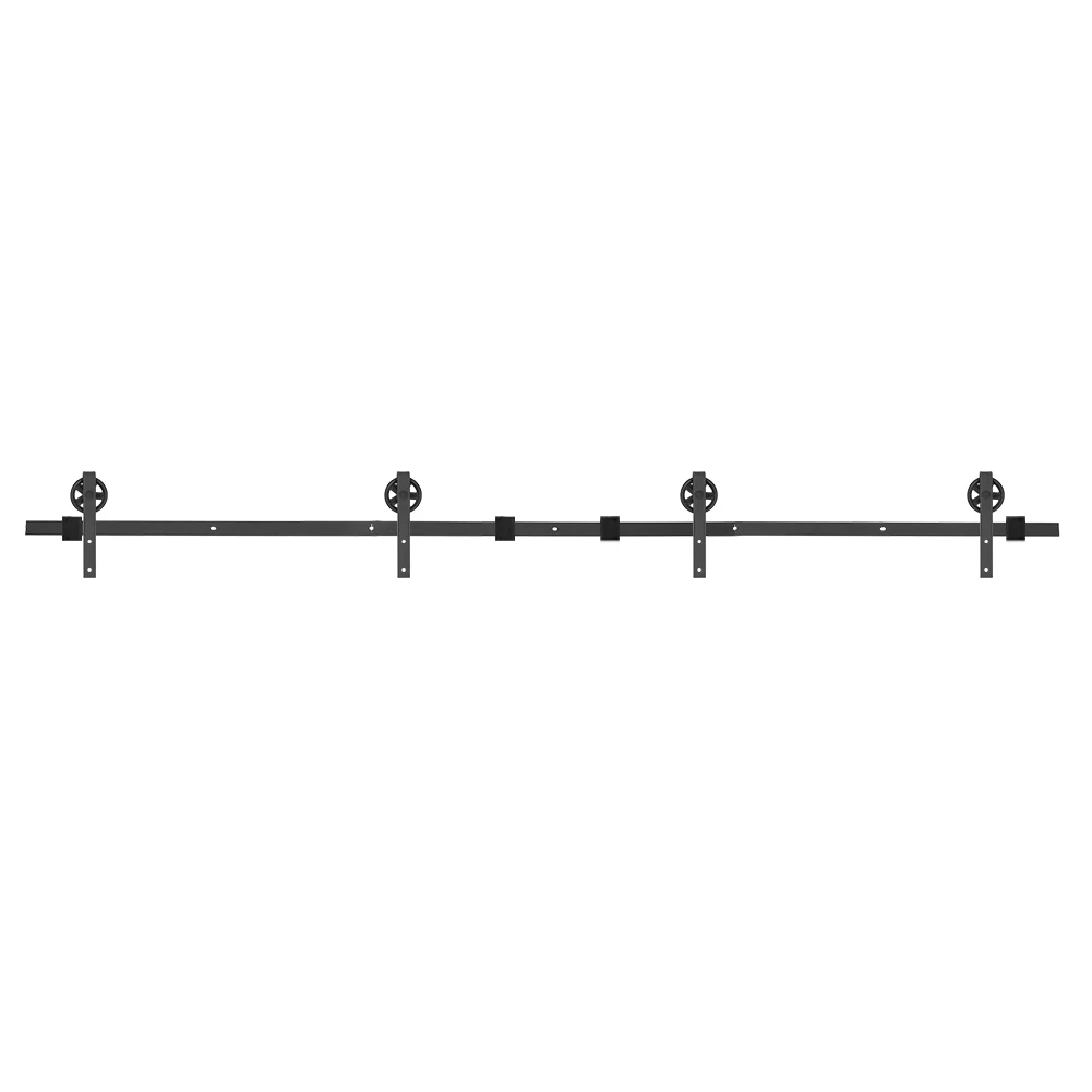 

13FT Double Door Splicing Round Wheel Carbon Steel Barn Door Hanging Rail Barn Door Rail