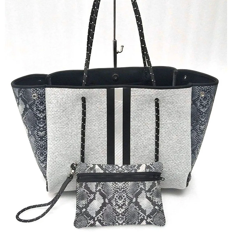 

Fashion One-Shoulder Messenger Handbag Large Capacity Ladies Mommy Bag Shopping Bag Breathable Neoprene Beach Bag