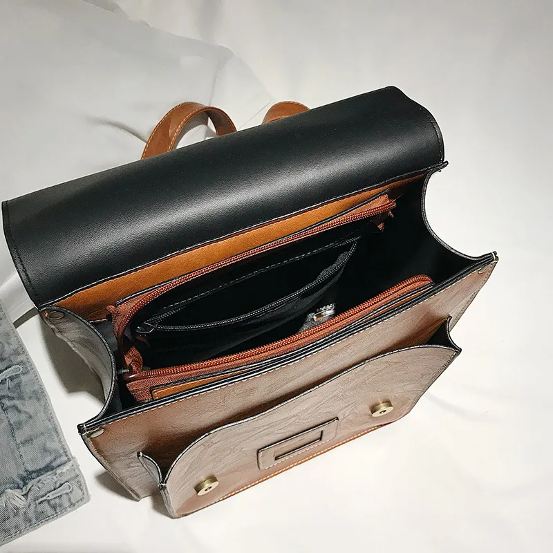 Сумка на плечо женская в стиле ретро простой кожаный ранец английском для