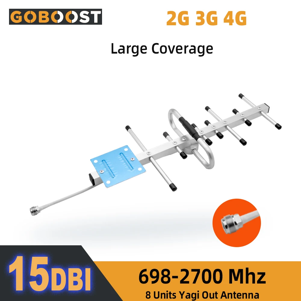 Фото GOBOOST 8 tagi уличная антенна 3g 4g наружная 698-2700 МГц для сотового телефона мобильный
