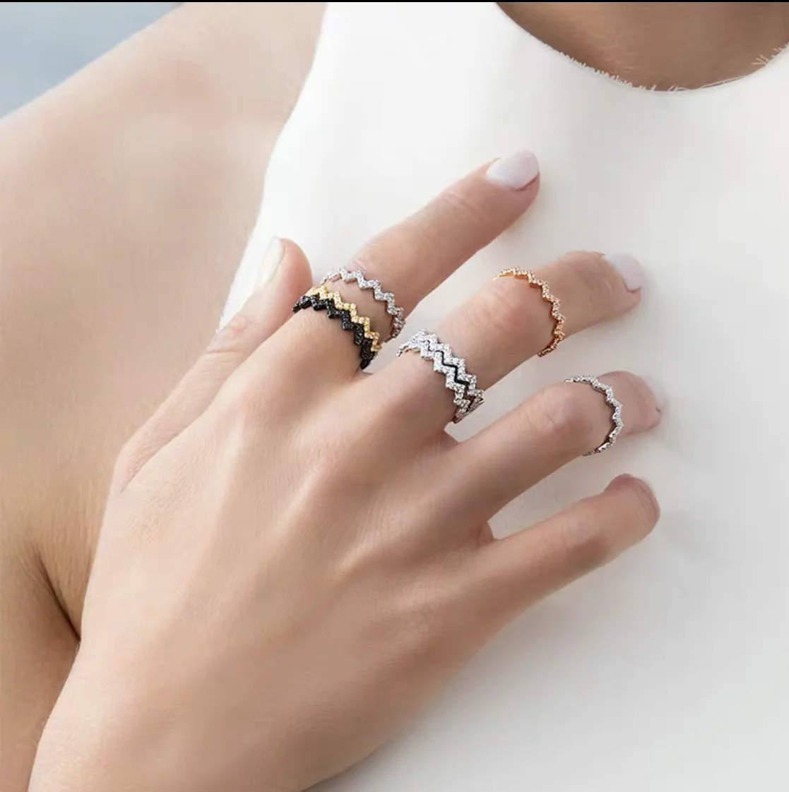 Женское Обручальное кольцо из серебра 925 пробы 4 цвета|Кольца| |