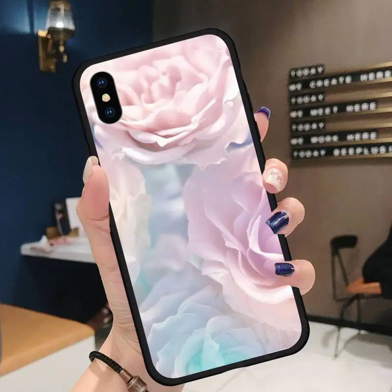 

Colorful Flower Rose Peony Phone Case for iPhone 11 12 mini pro XS MAX 8 7 6 6S Plus X 5S SE 2020 XR