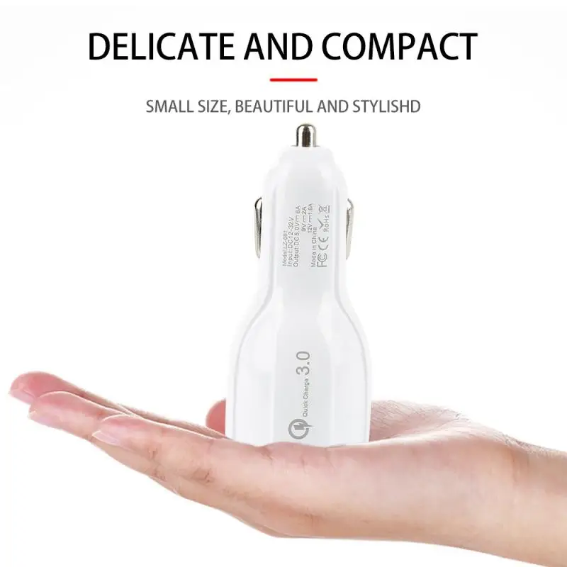 39W For Huawei Mate Xiaomi Android Iphone Car Charger Dual USB Fast Charging Universal For 12V 32V Cars Socket Output 5V6A