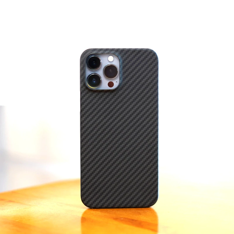 

real carbon fiber phone case for apple iPhone13 Pro Max aramid fiber business shell for 13mini ultra lightweight-thin