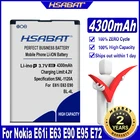 Аккумулятор HSABAT 4300 мА  ч, BP-4L, BP4L, BP, 4L, для Nokia E61i, E63, E90, E95, E72, E52, E71, 6650F, N810, N97