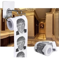 hot donald trump toilet paper print funny paper tissue roll gag gift prank joke for home party christmas decor cleaning supplies