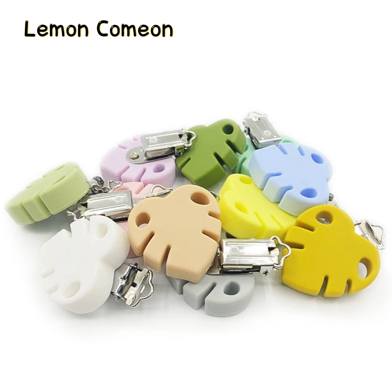 5 шт. силиконовый Прорезыватель для зубов зажимы типа сделай сам листьев Детские