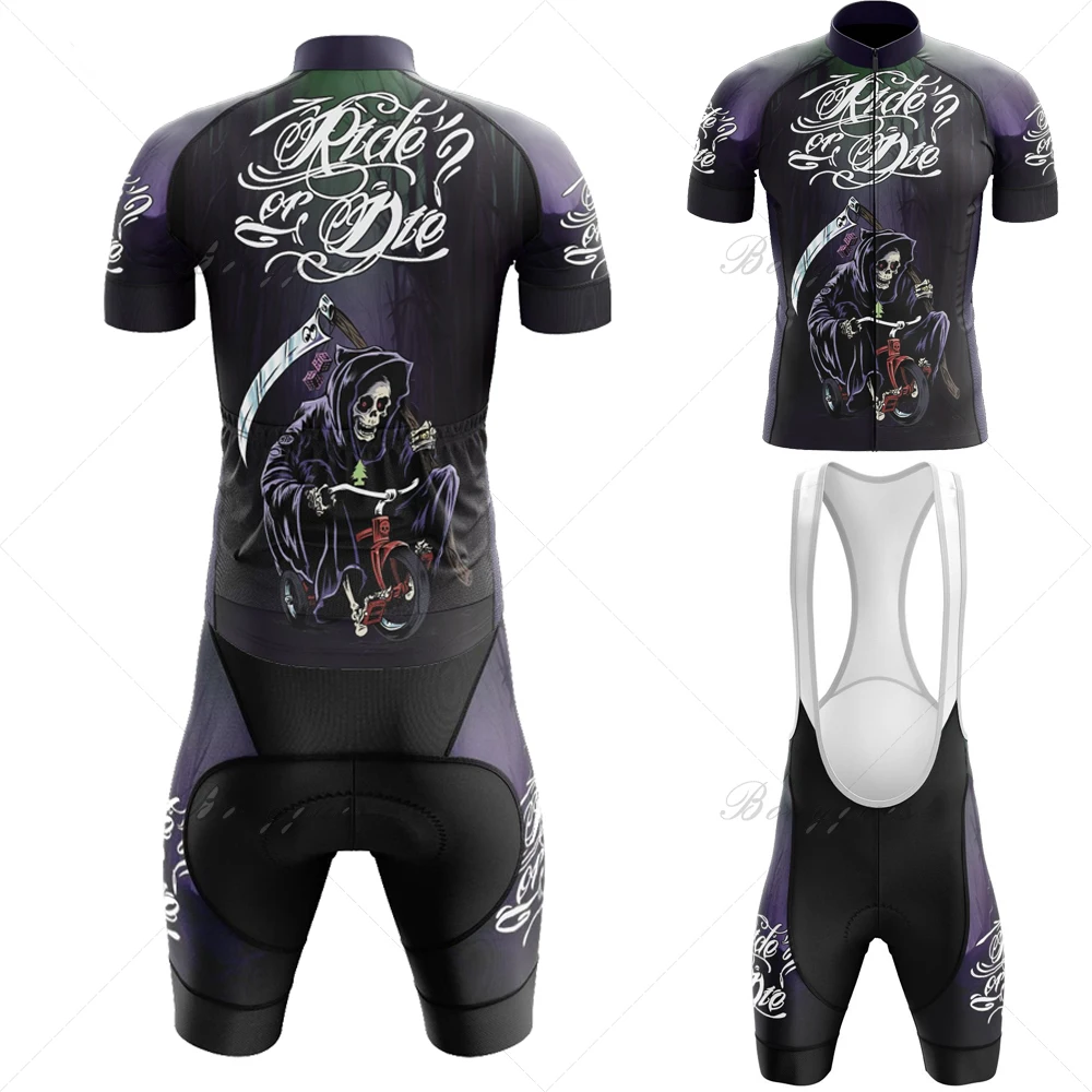 

Conjunto Ropa de Ciclismo de Manga Corta para Hombre Maillot y Culotte Corto para Bicicleta de Carretera y MTB ideal para Verano