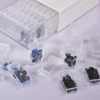 new storage container removable stackable box for accessories 124 box drawer for bead seed drill bits with single bottle