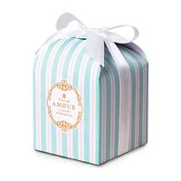 250pcs candy box baby shower wedding decoration diy stripe fine little gift bake cakes cookies packaging paper bag party favors