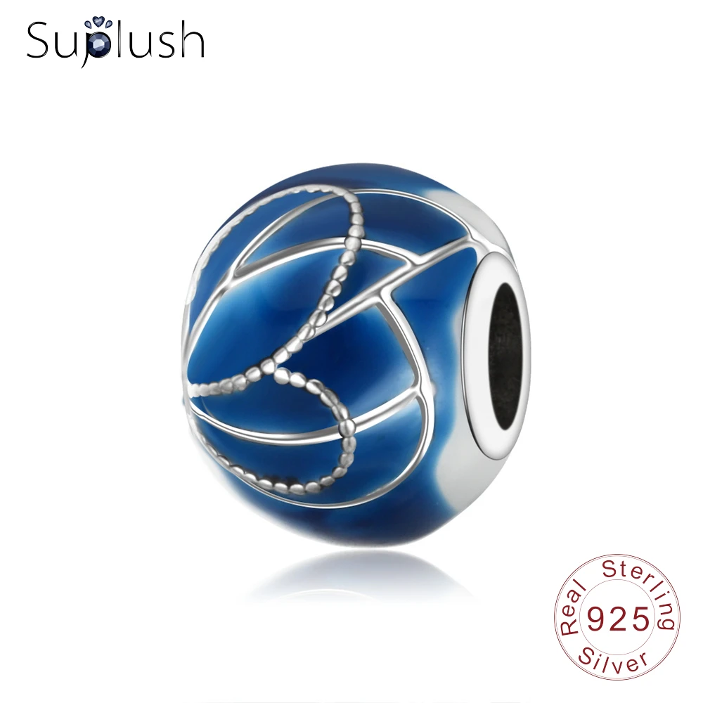 Suplush чистое серебро 925 пробы Шарм Бусины Подходят оригинальный браслет брендовый