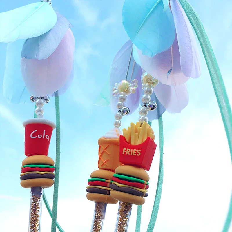 

Legendog Tassel Colored Cat Teaser Toy Interactive Funny Cat Wand Toy Cat Catcher Wand Cat Toy With Bell Pet Cat Accessories