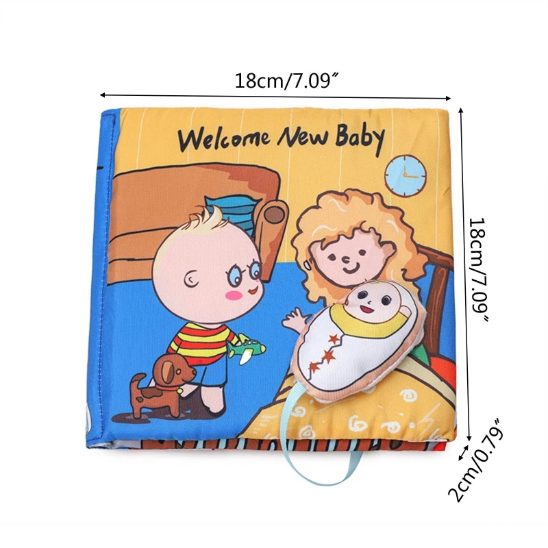

Baby Early Childhood Education 3D Cloth Book Practice Hand Soft Washable Unfold Parent-Child Interaction Book Infants