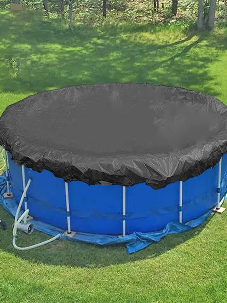 

Наружный круглый тканевый чехол с защитой от листьев 210D, чехол для бассейна на солнечных батареях, брезентовый чехол для сада, детской мебели