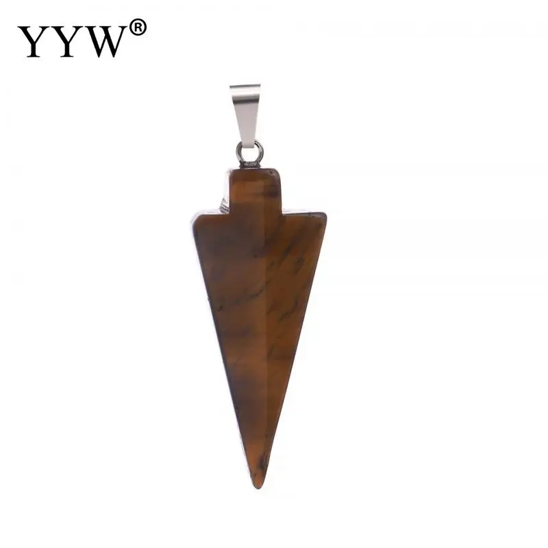 5 шт./лот подвески в форме стрелы из драгоценного камня морской опал тигровый глаз