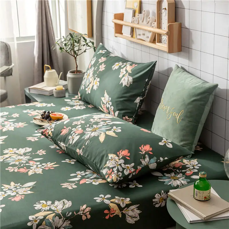 Постельное белье 1 шт. хлопковый наматрасник на резинке односпальный двуспальный