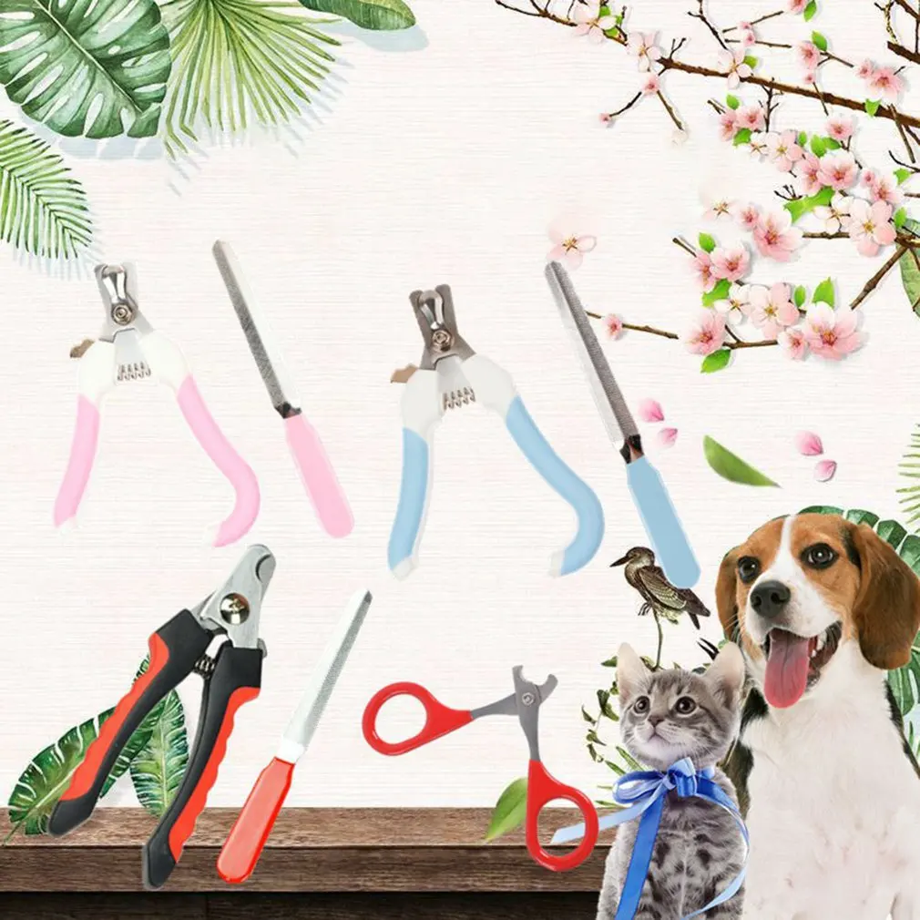 

Nail Clippers Trimmer Set With Quick Sensor Nail File Dog Nail Clippers Sharp Claw Trimmer Grooming Tool