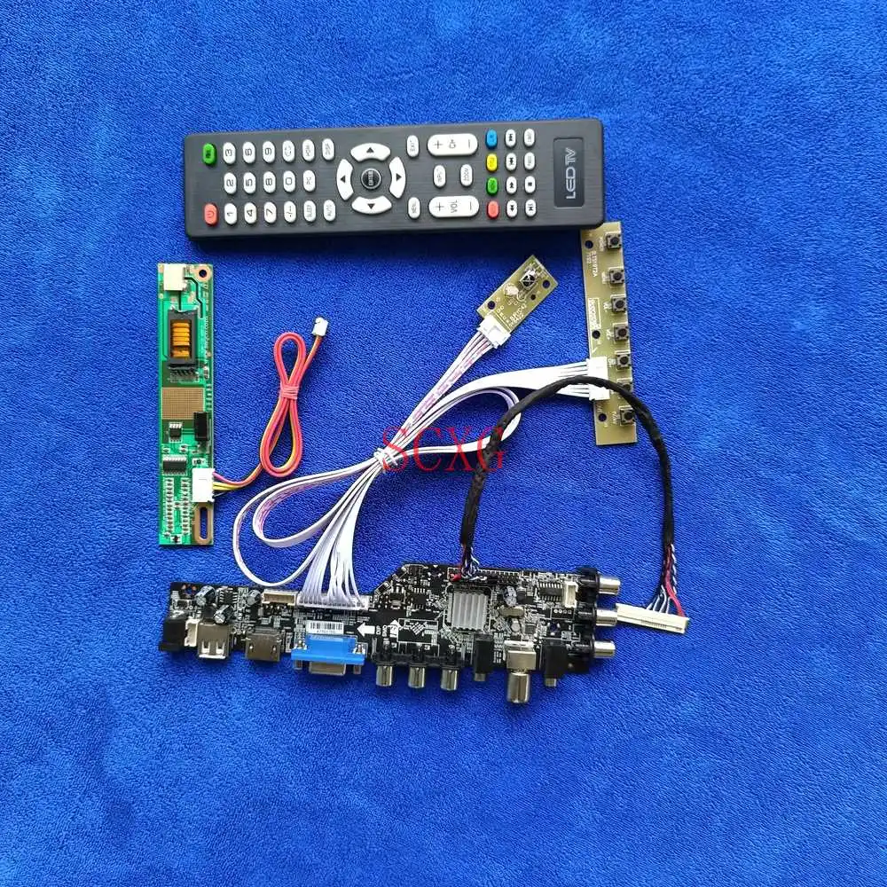 

1024*768 KIT HDMI-compatible USB AV VGA LVDS 30Pin LCD Controller Board 1CCFL Fit N141X7/N141X9/N141XA/N141XB/N141XC DVB Digital