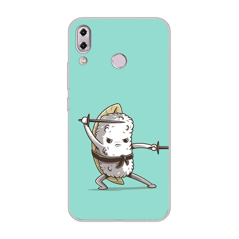 ciciber Phone Case for ASUS Zenfone 5 Lite 5Q ZC600KL ZE620KL Soft TPU Cover 5Z ZS620KL Funny Cartoon Food Coque | Мобильные