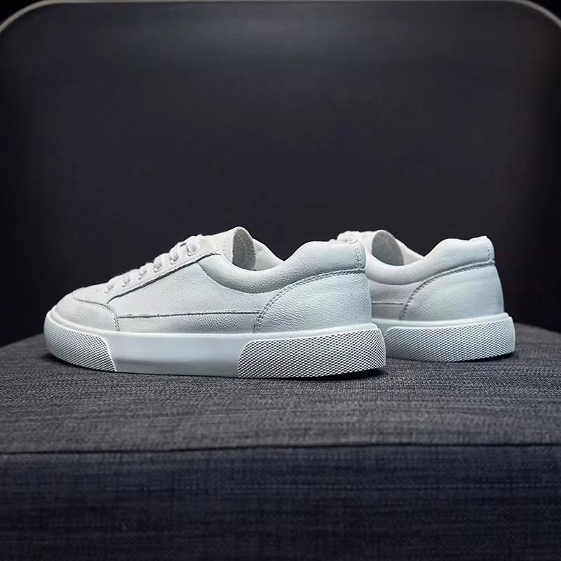

Women's Casual Vulcanize Shoes White Genuine Leather 2021 Sport Walking Running Summer Platform Flats Woman Sneakers