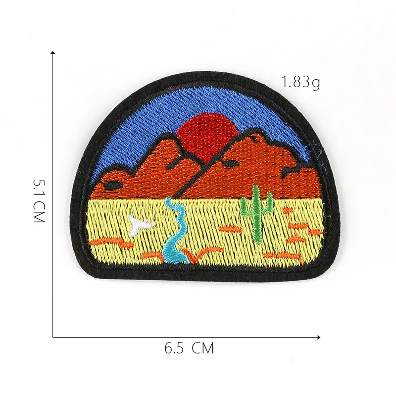 1-PCS-F-103 Винтажные Круглые Железные нашивки для одежды, наклейки в полоску, аппликации на одежду, значки с вышивкой дикого гуся@ G - Цвет: 1-PCS-F-103