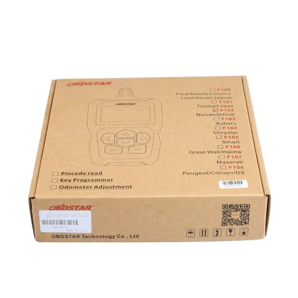 

OBDSTAR F102 OBD2 Reset Tool For Nissan/Infiniti Automatic Pin Code Reader With Immobiliser/Odometer No Tokens Read BCM Codes