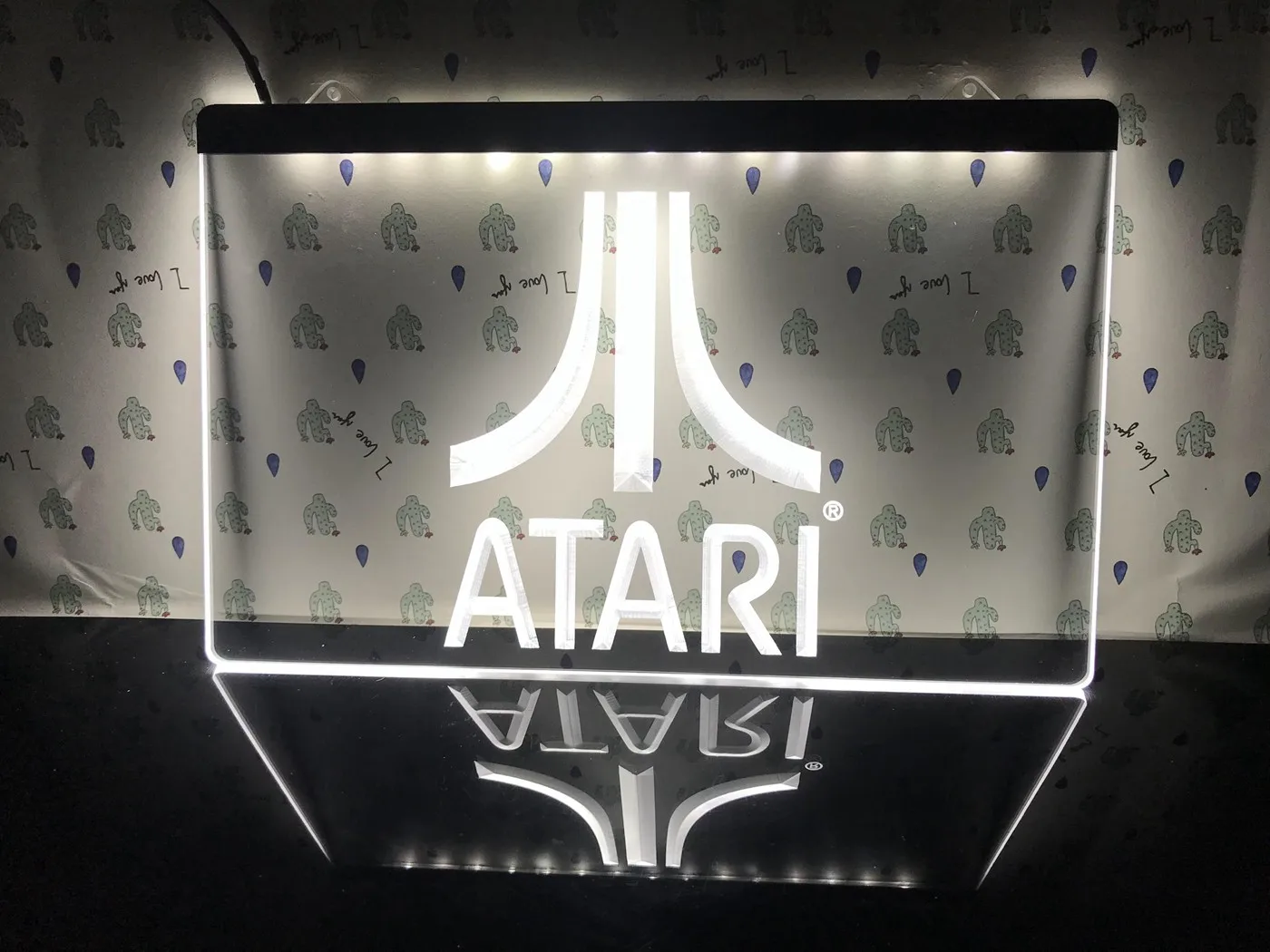 Игровой ПК-логотип E022 Atari Подарочный дисплей светодиодный неоновый Световой знак
