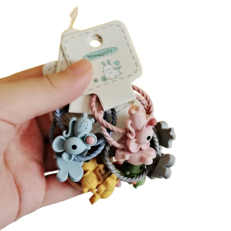 Аксессуары для волос маленьких девочек 5 пар милые резинки с изображением