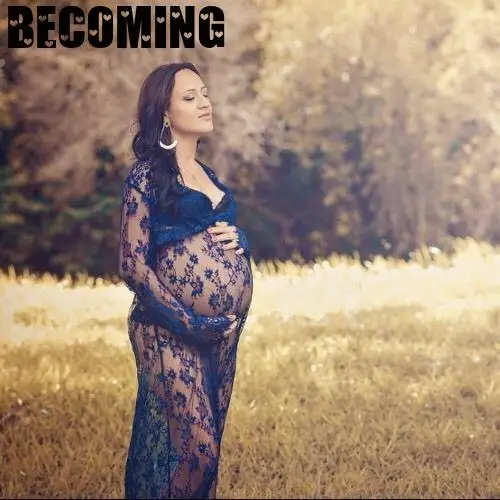 Платье для беременных фотосъемки реквизит сексуальное кружевное платье макси