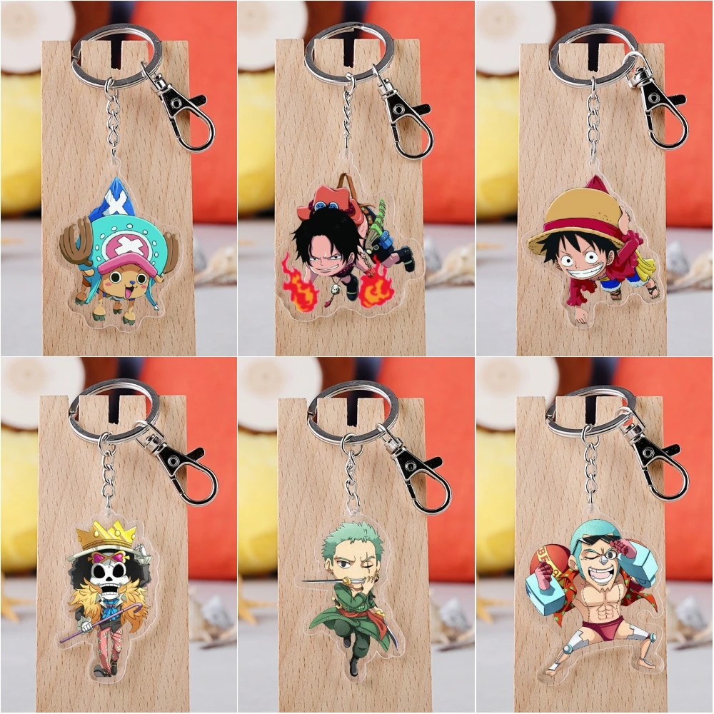 Цельный брелок для ключей Luffy Roronoa Zoro Nami Ace Sanji Chopper Nico Robin Franky | Украшения и