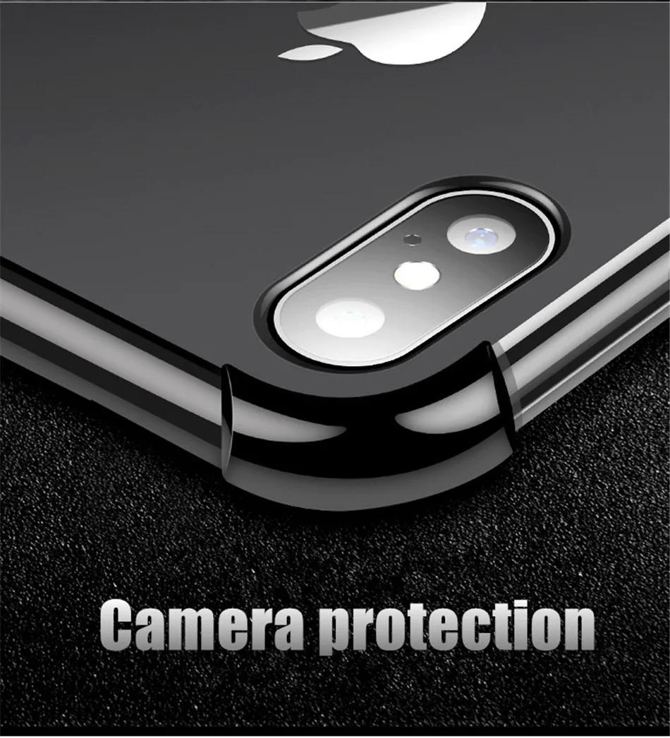 USLION противоударный армированный Прозрачный чехол для iPhone 11 Pro Max XS Max XR X 8 7 6 6s Plus 5 5S SE прозрачные телефонные чехлы крышка подушки безопасности
