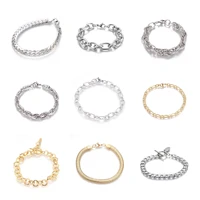 304 stainless steel bracelets for women men curbropefigaromeshherringbonecross link chain bracelets wrist jewelry gifts