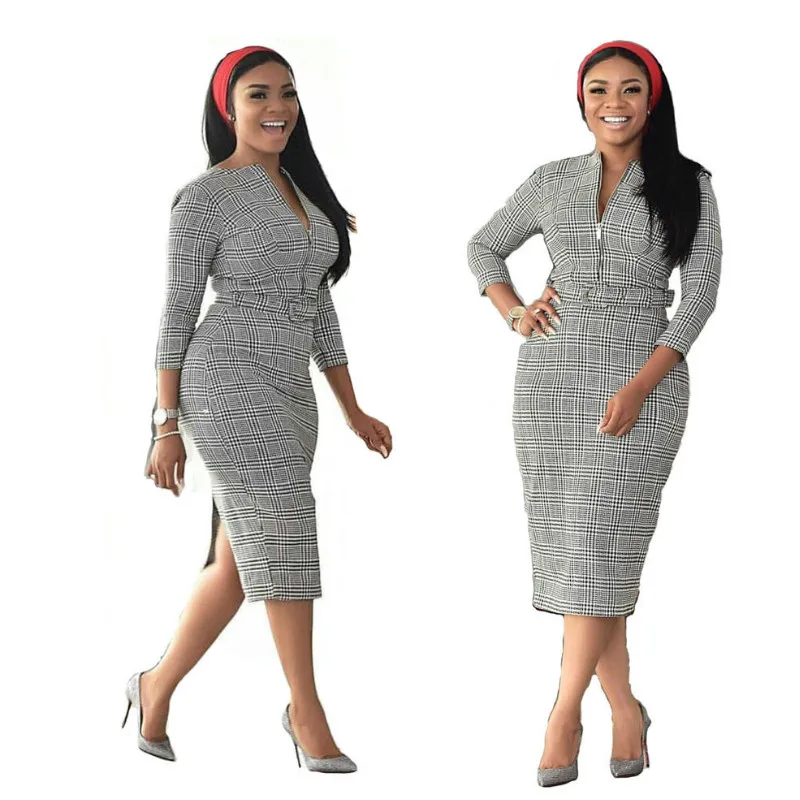 Офисное женское Бандажное платье элегантное облегающее до середины икры с