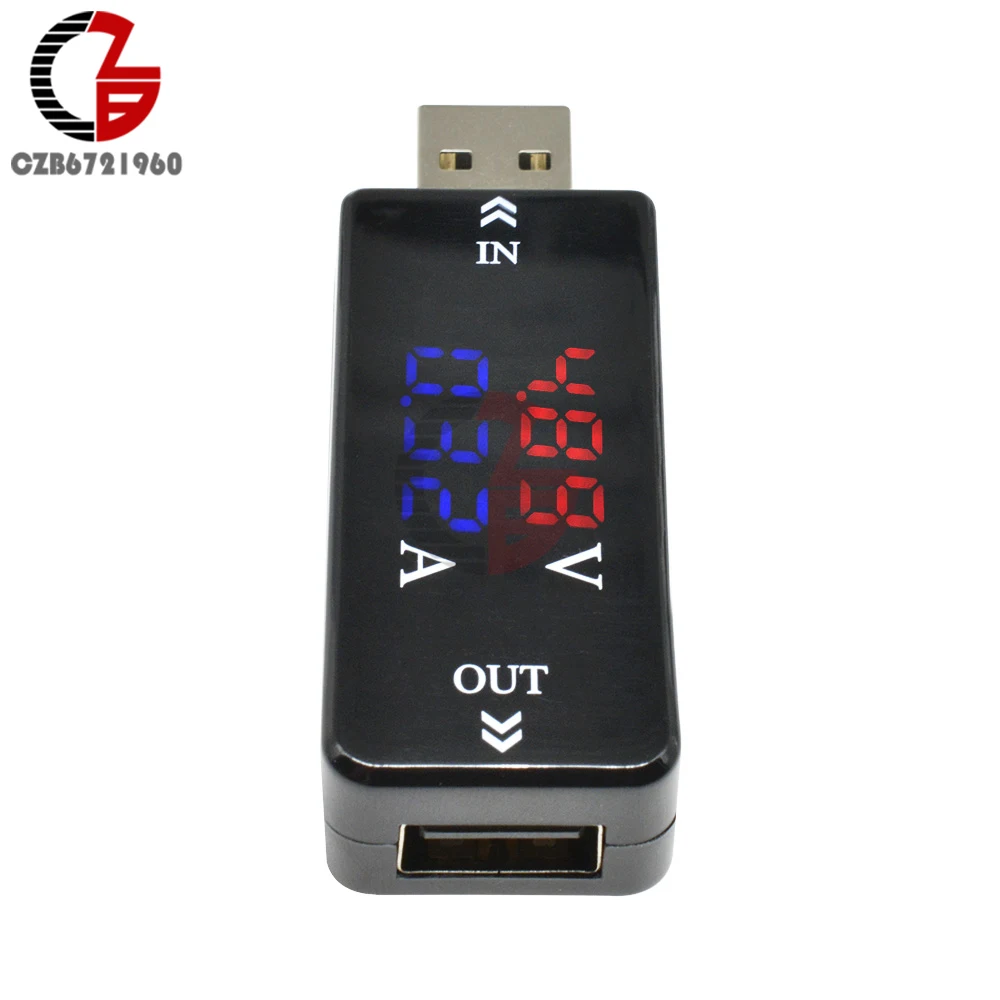 USB тестер 3 Бит светодиодный цифровой вольтметр амперметр для автомобиля ПК