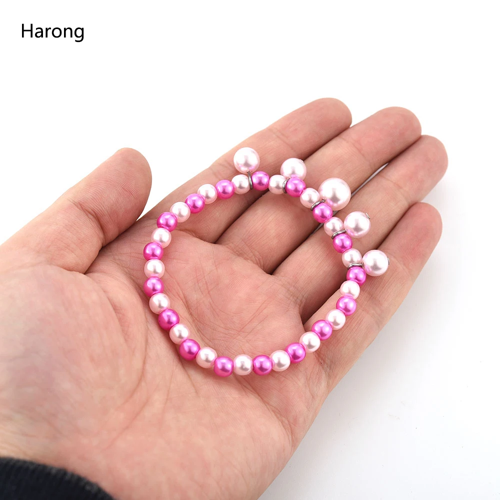 Harong Браслет божья коровка с искусственным жемчугом розовые бусины Шарм мальчик